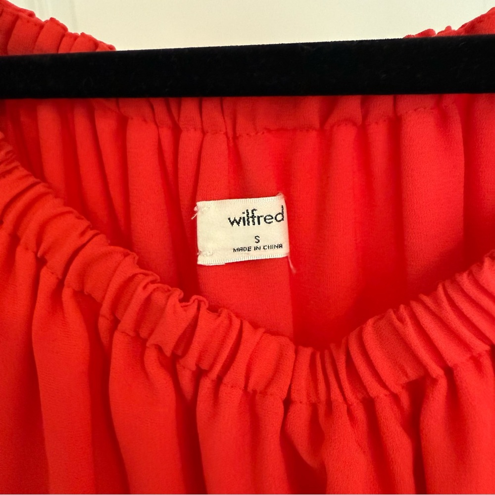Red Off-Shoulder Dress - Picture 4 of 4